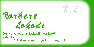 norbert lokodi business card